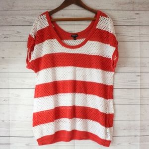 Torrid 3X Open Knit Pullover Tee Shirt Sweater